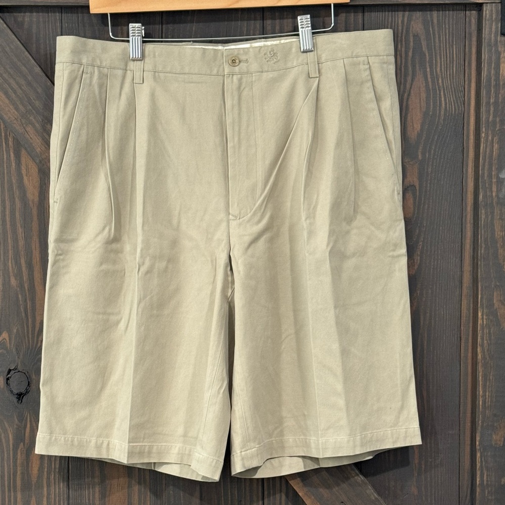 Nat Nast Luxury Originals Men’s‎ Pleated Shorts Khaki/Tan Size 36 NEW/NWT